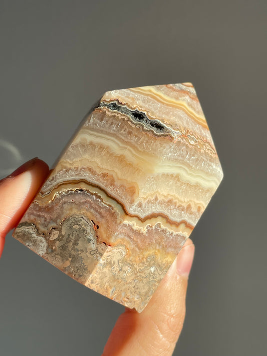 Pink Crazy Lace Agate 29A Cupcake Tower