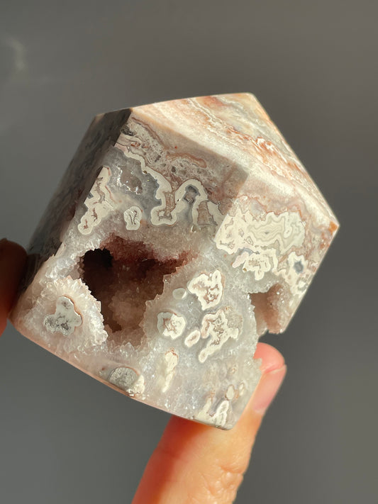 Pink Crazy Lace Agate 33A Cupcake Tower