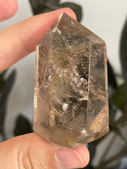 Golden Rutile Quartz Point A