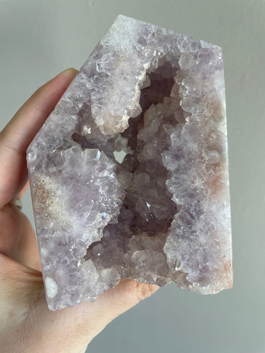 Druzy Amethyst & Flower Agate Freeform